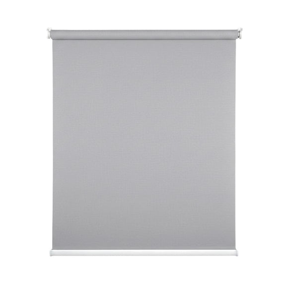 Cortina Roller Blackout 1 Paño 100 X 240 Cm Sin Cenefa Gris Claro Lino Guiza