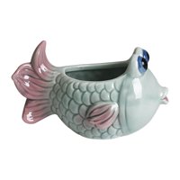 Bothyi - Planta De Pescado Mesa De Entrada De La Maceta Sala De Estar Partido De Cerámica Micro Paisaje Multicolor A