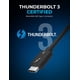 thumbnail image 2 of Cable Thunderbolt 3 SABRENT USB tipo C 40 Gbps 100 W 20 cm negro, 2 of 6