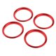 thumbnail image 3 of 4PCS AC Air Vent Outlet Cover Sticker Ring Para Audi A3 S3 2013-2016 Red, 3 of 4