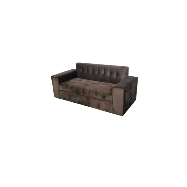 Sofa Dos Cuerpos Felpa Chocolate