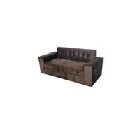 Diseños Valestrini - Sofa Dos Cuerpos Felpa Chocolate