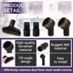 thumbnail image 5 of Juego de 5 Pzas de Accesorios para Aspiradora con Cepillo para Pelo de Caballo - Accesorios y Cepillos de Aspiradora Redondos Negros - Cepillo de Piso de 5.9 In de Largo y Accesorio de Cepillo par..., 5 of 8