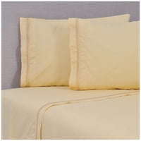 Mashini - Juego De Sábanas Bord. 180 Hilos 2 Plaza Ramas Amarillo