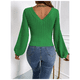 thumbnail image 3 of Sweater Mujer Tejido Canalé Manga Farol Unicolor, 3 of 6