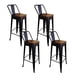 thumbnail image 1 of Pack 4 Taburetes Pisos Metal Tolix asiento madera con respaldo LF5-03HBW - negro, 1 of 6