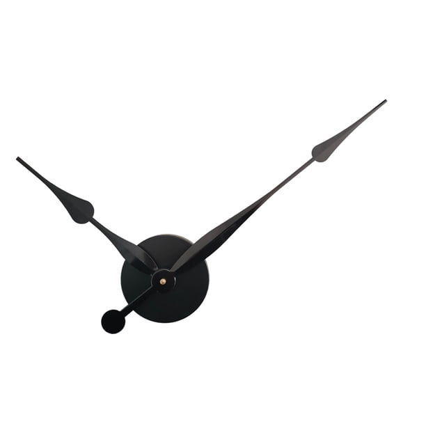 Reemplazo de movimiento de reloj, piezas de reparación de relojes de pared resistentes, accesorios de bricolaje para decoración artística del hogar, Negro