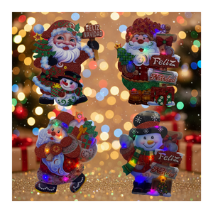 Genérico - Adorno Navideño Con Luces Decorativos Modelos Surtidos Navidad 2025