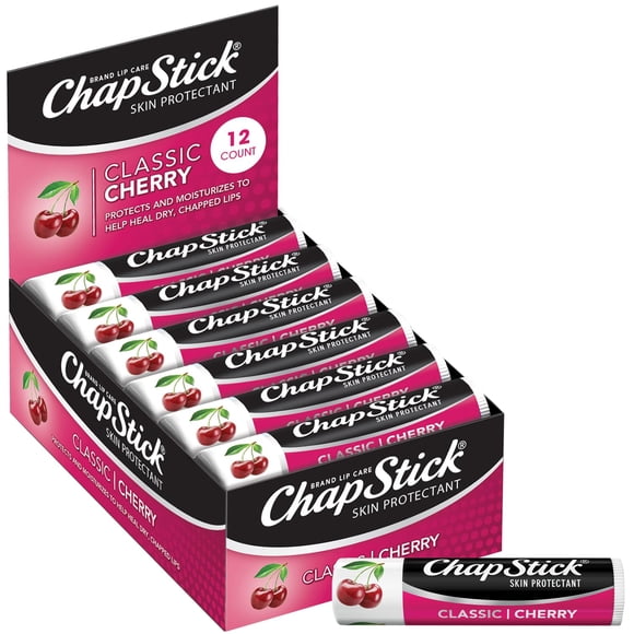 Bálsamo labial ChapStick Classic Cherry, paquete de 12, 4.25 g c/u