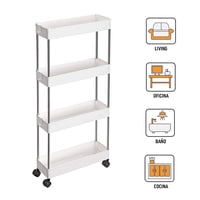 N-Ofertas - Carrito Organizador Multiuso Ruedas 4 Niveles