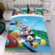 thumbnail image 4 of Mickey Mouse Clubhouse+ Conjunto de sábanas temático, trío de piezas, cómodo y amigable con la piel, diseño único, regalo de decoración para el hogar para familiares, amigos y fans,173cm *218cm, 4 of 6