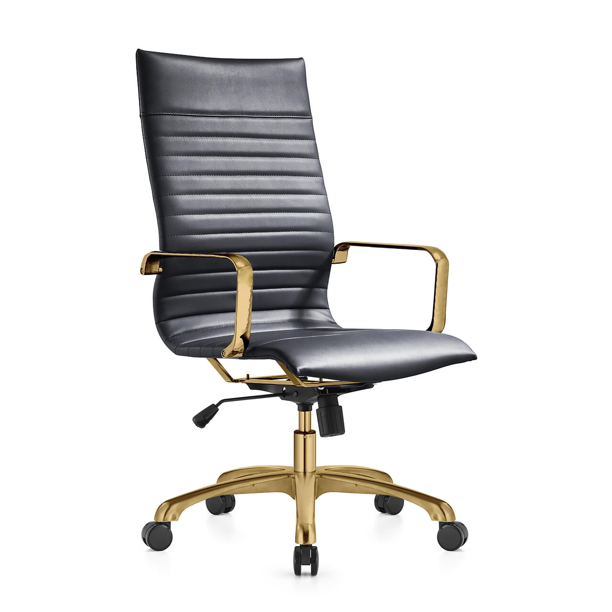Silla De Oficina Leisuremod Harris Con Respaldo Alto Con Tapicería De Cuero