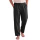 thumbnail image 1 of INSPIRE CHIC Pantalones de Lino Ligeros de Playa para Hombre con Cordón Recto XXL Negro, 1 of 5