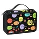 thumbnail image 5 of Bolsa de lápices de 2 capas con 72 ranuras, bolsa de papelería, bolsa de maquillaje, funciones, 7,87x4,92x3,15 pulgadas, doble cremallera, bolsa , negro Negro-1, 5 of 5