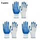 thumbnail image 2 of 3 pares de guantes de trabajo de seguridad, guantes de jardinería, guantes protectores transpirables de goma., 2 of 5