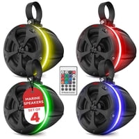 Altavoces Todoterreno Impermeables Pyle 800 W, 4 Pulgadas Y 2 Vías (2 Pares)