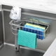 thumbnail image 1 of Soporte para esponja 3 en 1 para fregadero de cocina, organizador colgante para fregadero: esponja, paño de cocina, cepillo, estropajo, jabonera, acero inoxidable 304, 1 of 7