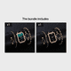 thumbnail image 1 of 1pc Round Pointer Quartz Watch & 4pcs Bracelet, 1 of 5