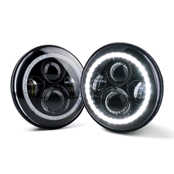 Faros Xprite LED de 17 cm con Anillo de Halo para Jeep JK