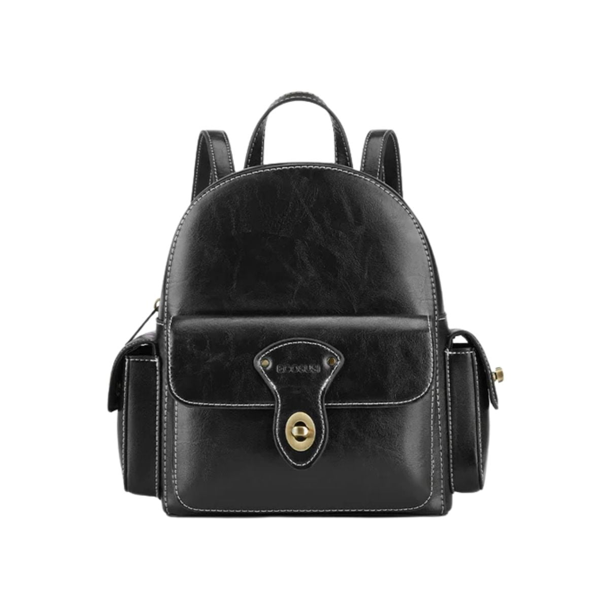 Ecosusi Mini Mochila Alison De Cuero Vegano - Negro