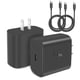 thumbnail image 1 of Bloque de carga rápida USB C, cargador superrápido de 45 W, paquete de 2, 1 of 7