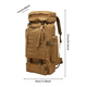 thumbnail image 2 of Mochila Para Senderismo Belug 80l Tactica Para Campaña Camping ocre, 2 of 3