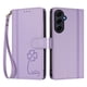 thumbnail image 3 of Funda Cartera Trébol para Samsung Galaxy A55 5G con Ranuras Tarjetas y Carga Inalámbrica Morado claro, 3 of 6