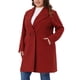 thumbnail image 4 of Abrigos de invierno para mujer de talla grande Agnes Orinda, abrigos de guisante midi con solapa, cinturón y un solo pecho con bolsillo 3X Rojo oscuro, 4 of 5