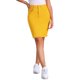 thumbnail image 1 of INSPIRE CHIC Faldas de Mezclilla para Mujer Cintura Alta Dobladillo Desgastado Falda Corta de Jean Amarilla M, 1 of 5