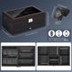 thumbnail image 3 of Caja de relojes GLJ de 6 ranuras, 2 niveles, forro de terciopelo, 3 of 8