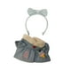 thumbnail image 3 of Figura De Peluche Con Traje De Vestir Y Accesorio De Diadema Para Muñecas De 17 Cm, Color Azul, 3 of 3