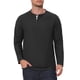 thumbnail image 5 of INSPIRE CHIC Camisetas Henley de Manga Larga para Hombre, Camiseta Básica de Manga Larga, Talla XL, Negro, 5 of 6