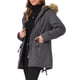 thumbnail image 4 of INSPIRE CHIC Chaqueta de Invierno para Mujer Abrigo Largo Acolchado Cálido a Prueba de Viento con Capucha de Piel Sintética L Gris, 4 of 6