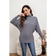 thumbnail image 2 of Sweater Mujer Cuello Alto Manga Larga Murciélago Tejido 5063, 2 of 4