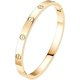 thumbnail image 1 of Brazalete rígido de acero inoxidable chapado en oro, 1 of 3