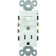 thumbnail image 1 of Interruptor y enchufe GE blanco 120 V 15 A con puesta a tierra, 1 of 1