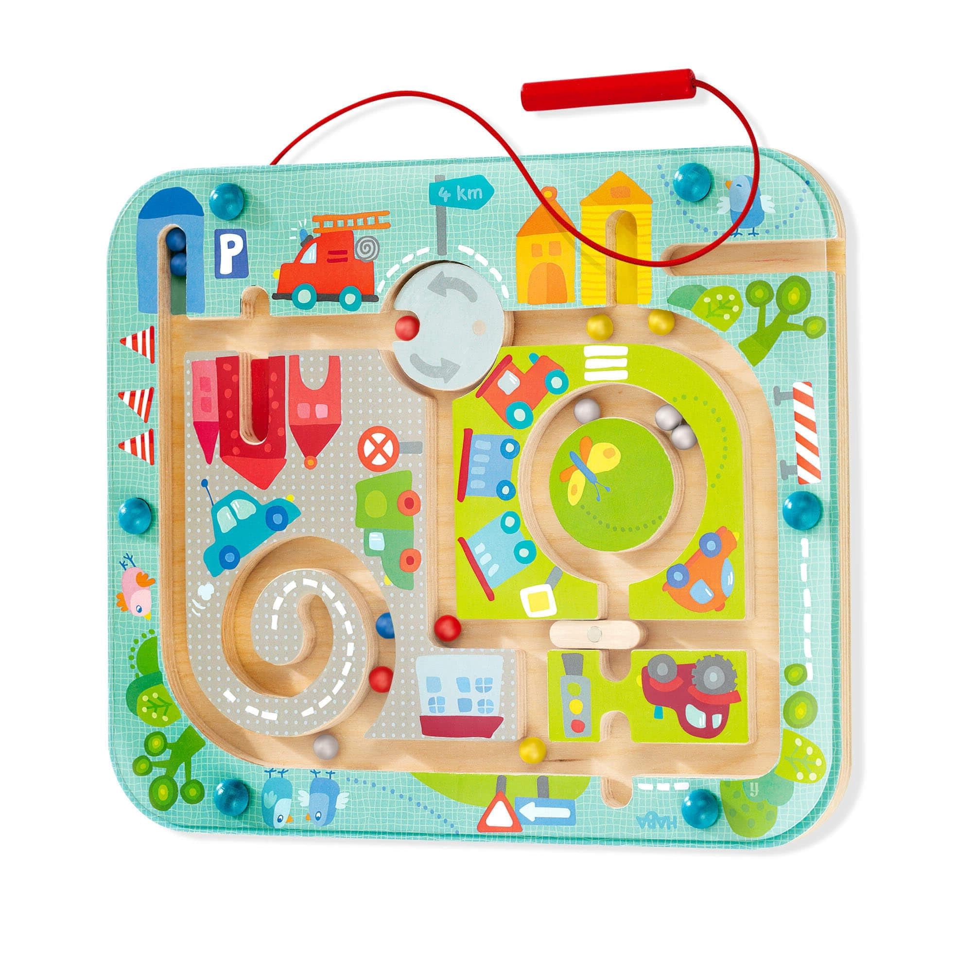 Juego De Rompecabezas Magnético Haba Busy Board Town De 2 A 4 Años