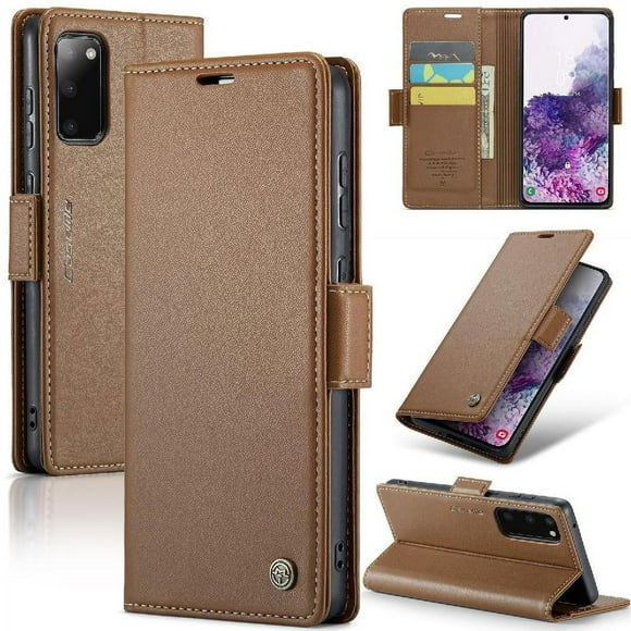 CaseMe tipo cartera Samsung Galaxy S20 con cierre magnético, RFID, tarjetero, soporte, carga inalámbrica