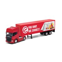 Toyng - Camión Scania Logging Trailer Rojo Escala 1:64 - Welly