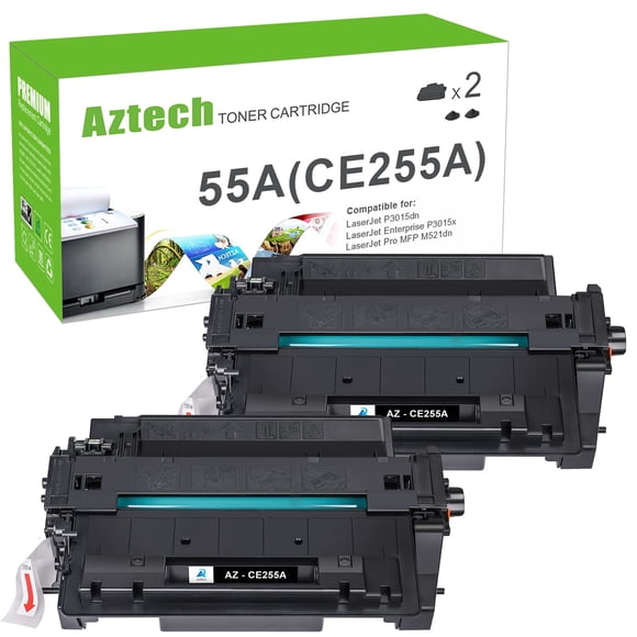 Cartucho de tóner Aztech compatible para HP 55A CE255A (paquete de 2)