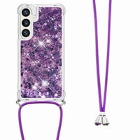 Funda Foxdock Para Samsung Galaxy S26 Con Cuerda Ajustable, Brillo Líquido, Protección Antigolpes Y Lente – Ideal Para Regalo
