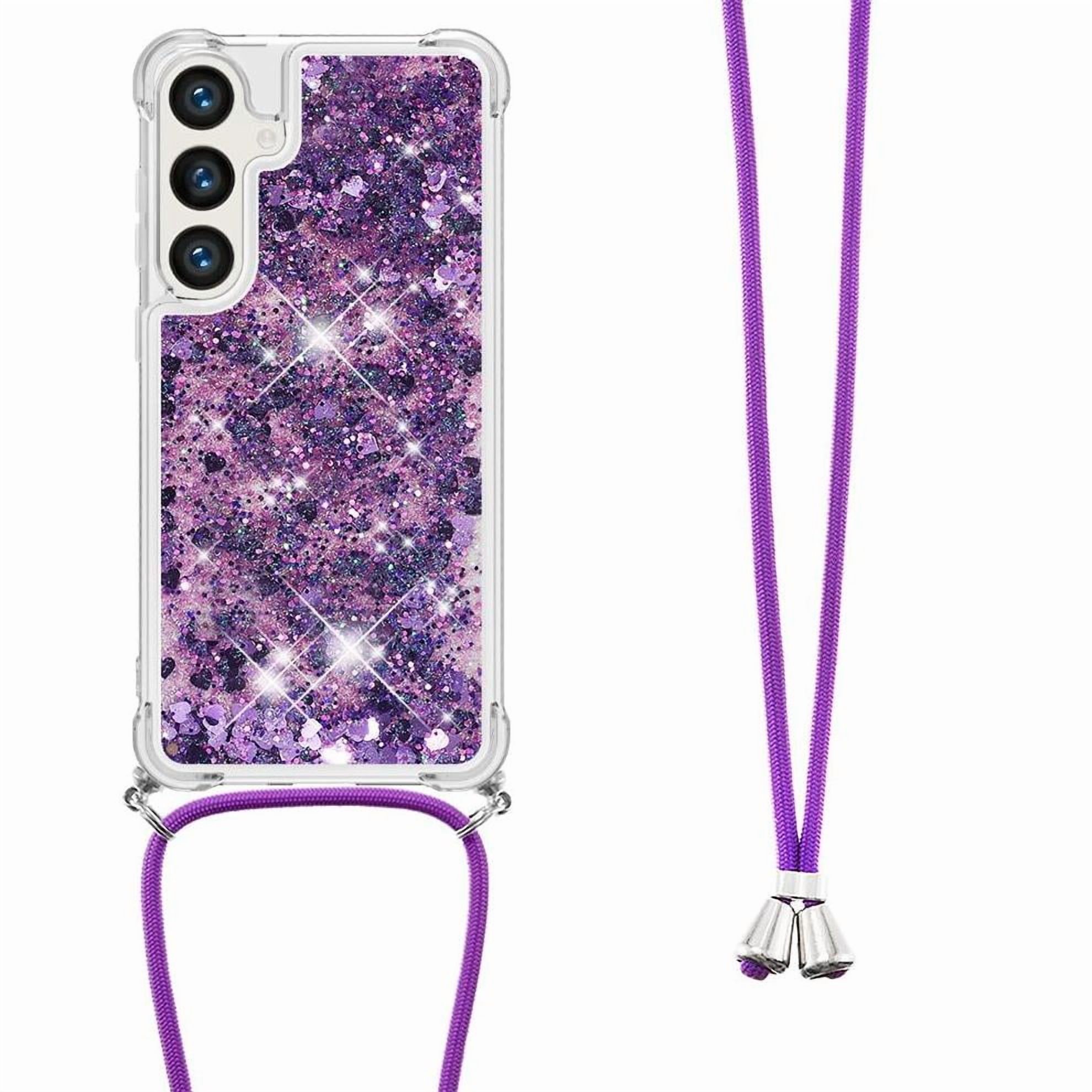 Funda Foxdock Para Samsung Galaxy S26 Con Cuerda Ajustable, Brillo Líquido, Protección Antigolpes Y Lente – Ideal Para Regalo