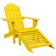 thumbnail image 1 of Silla Adirondack para patio VidaXL con otomana de madera maciza de abeto amarillo, 1 of 8