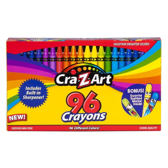 Crayons Cra-Z-Art de 96 unidades en caja abatible con sacapuntas