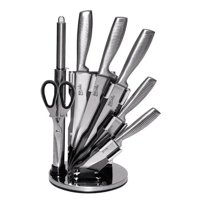 Leonimport - Juego De Cuchillos Con Base 7 Piezas Acero Inoxidable Moderno