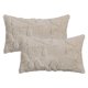 thumbnail image 1 of REGALWOVEN Paquete de 2 fundas de almohada de felpa con diseño de hojas de jacquard fundas de cojín suaves para sofá dormitorio sala de estar caqui 20" x 12", 1 of 7
