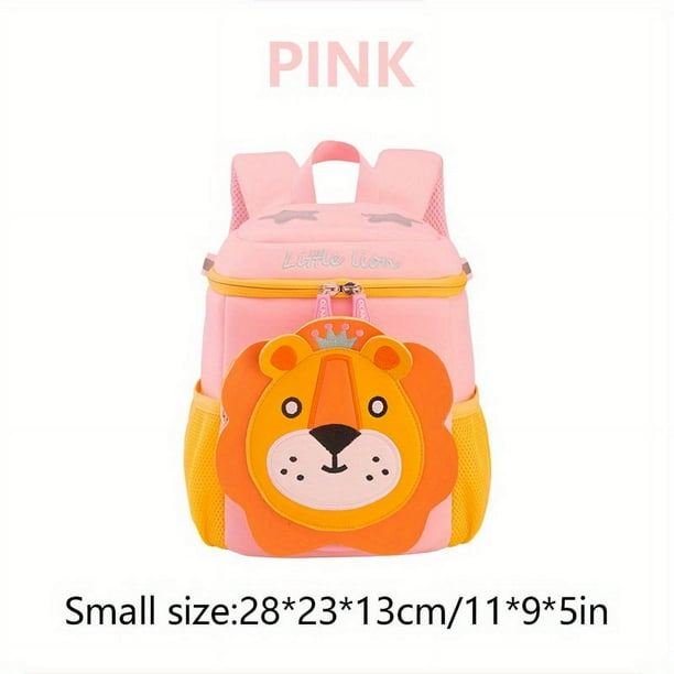 Kindergarten Elementary School Cartoon Schoolbag Boys Girls Cute Lion Backpack Waterproof Lightweight Large Capacity Spine Protection Schoolbag School Season Gift