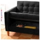 thumbnail image 5 of Futón Sofá Cama Genova Tela Velvet Negro, 5 of 8