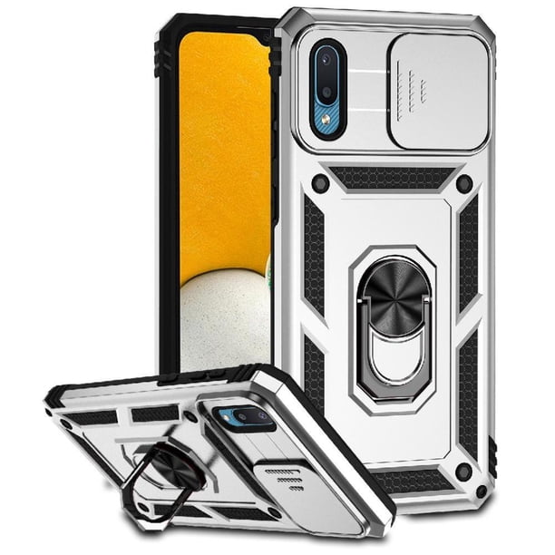 Estuche GANGXUN para Samsung Galaxy M02, soporte giratorio 360°, estilo mecánico y magnético