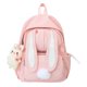 thumbnail image 1 of Mochila Linda Rabbit para Niñas con Orejas, Mochila Escolar Rosa Impermeable de Lona para Viaje y Senderismo, Mochila de Hombro para el Día, 1 of 6